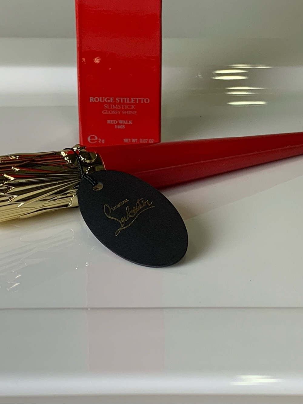 Christian Louboutin Rouge Stiletto Glossy Shine Lipstick Red Walk NEW - Picture 6 of 7